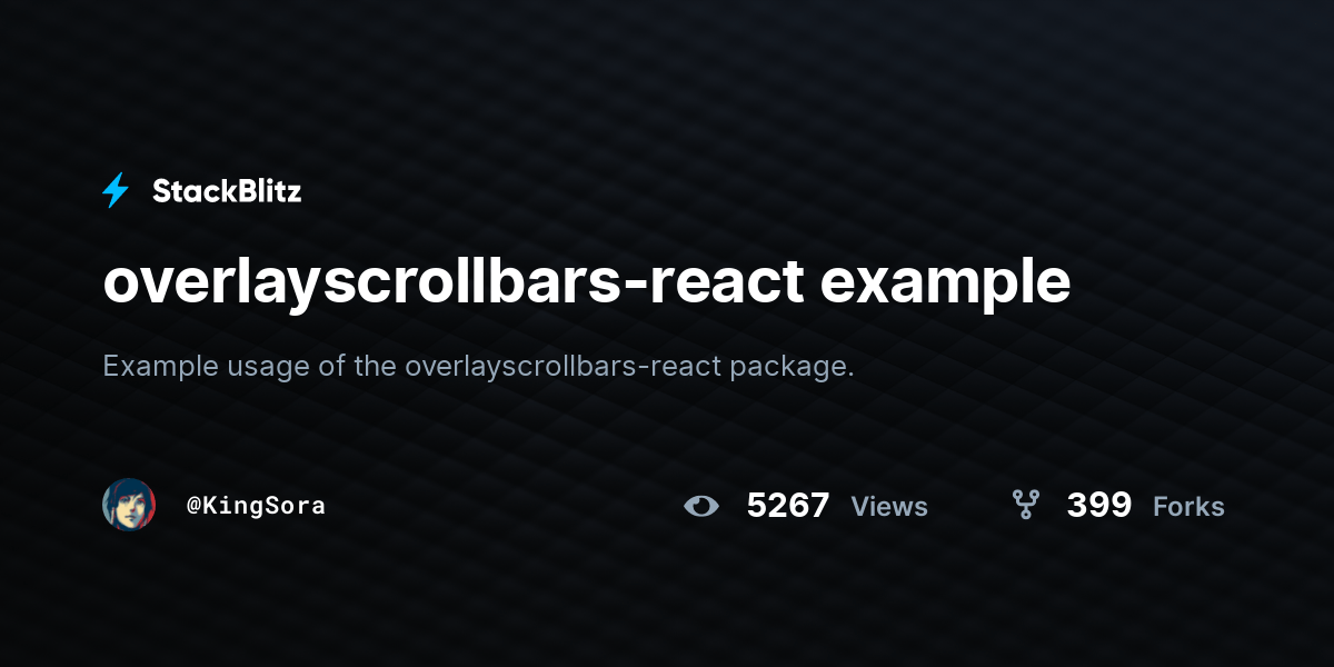 overlayscrollbarsreact example StackBlitz