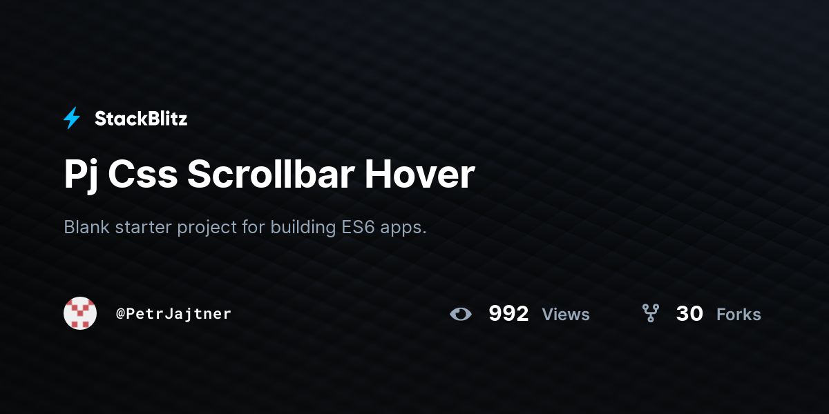 Pj Css Scrollbar Hover StackBlitz
