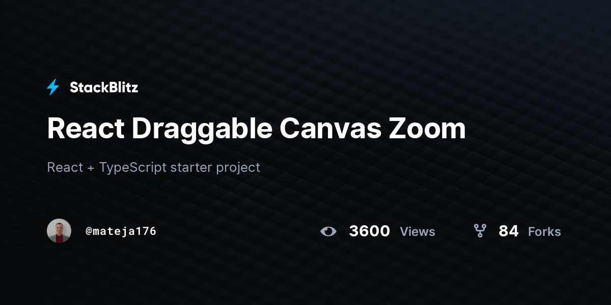 React Draggable Canvas Zoom StackBlitz