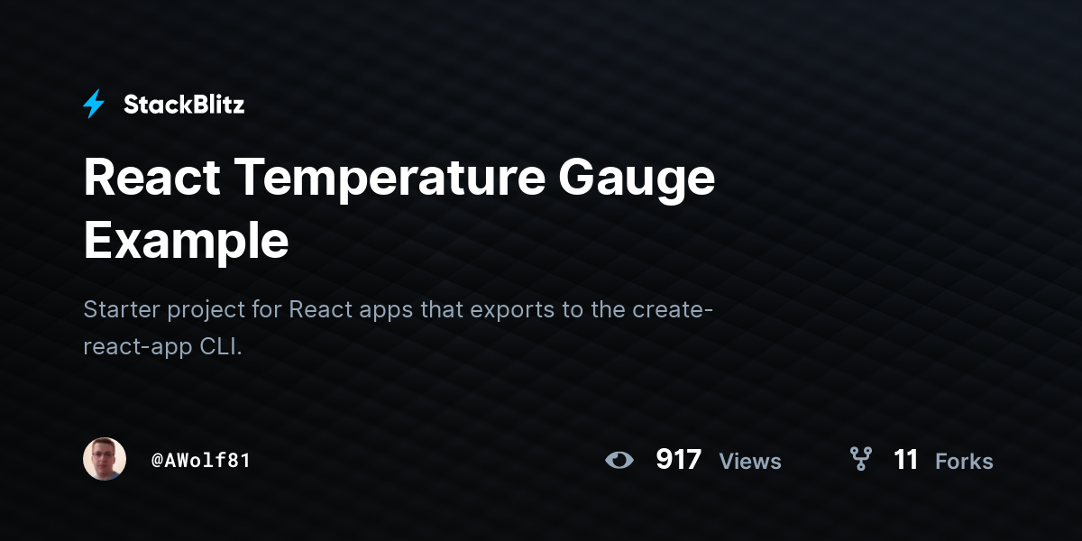 React Temperature Gauge Example StackBlitz
