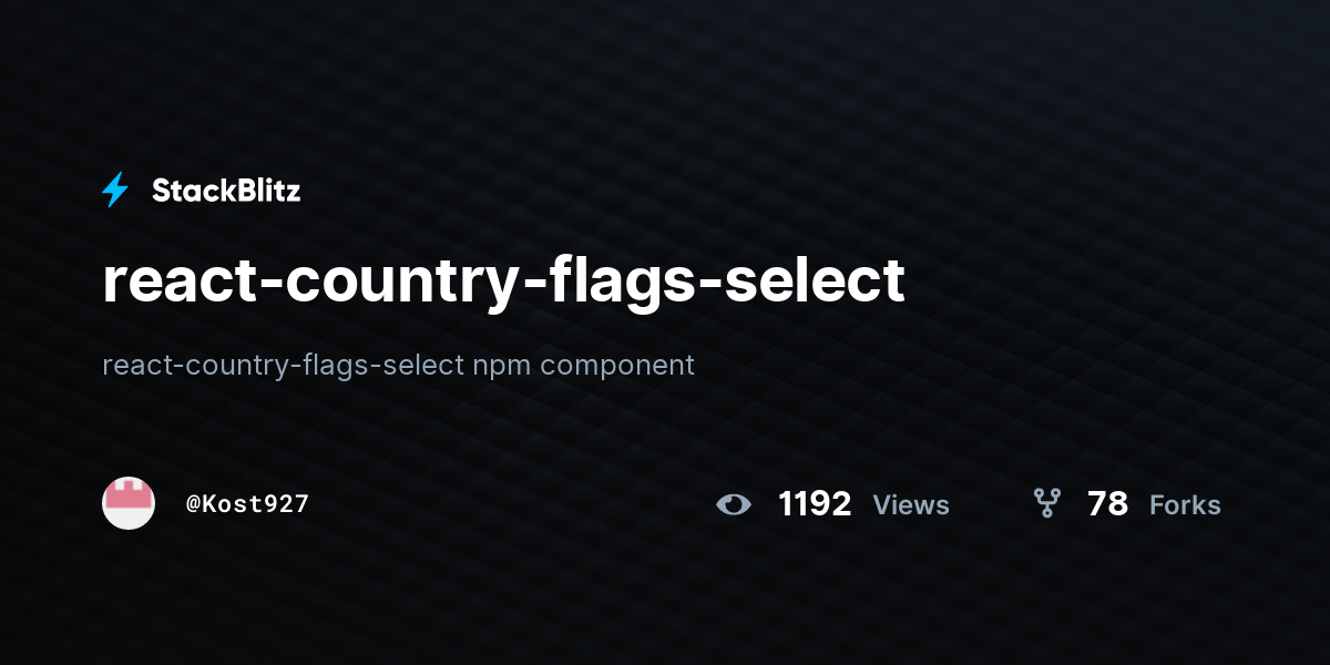 reactcountryflagsselect StackBlitz