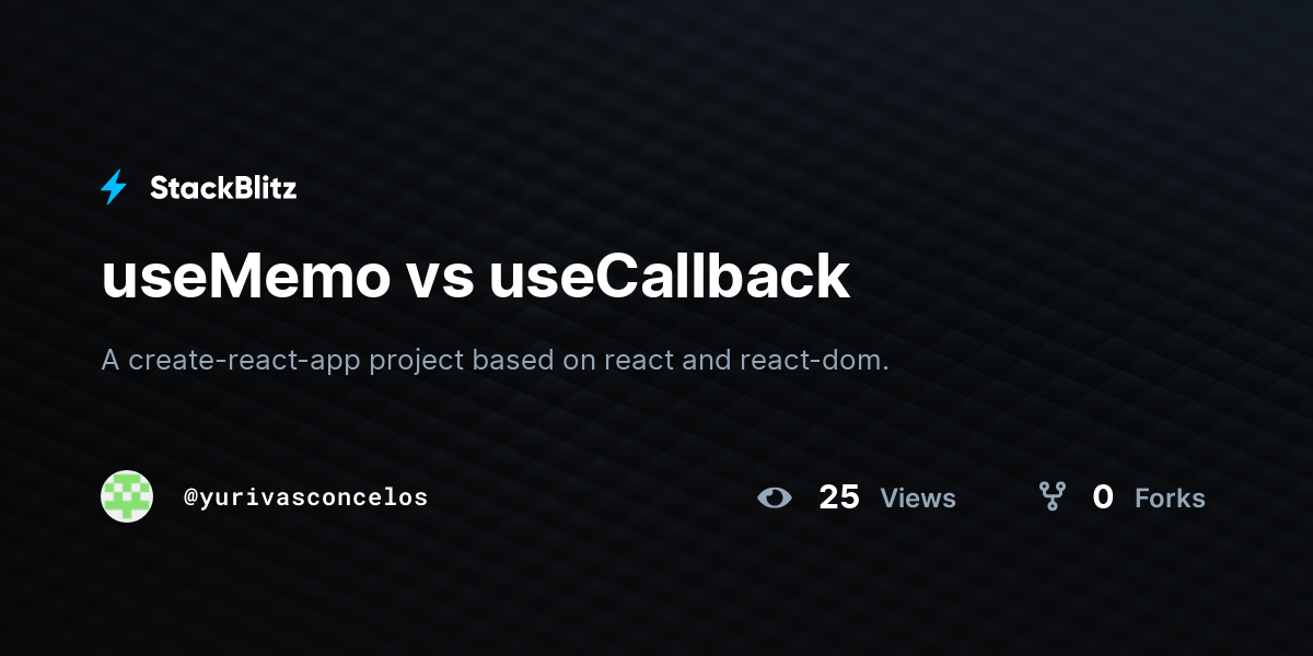 useMemo vs useCallback StackBlitz