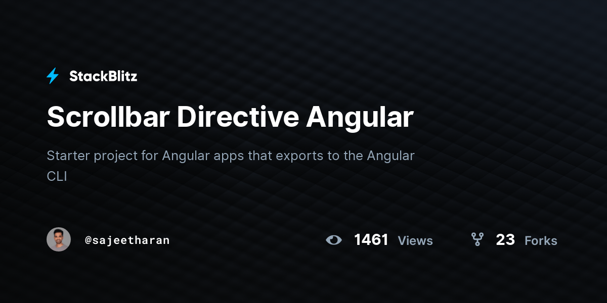 Scrollbar Directive Angular StackBlitz