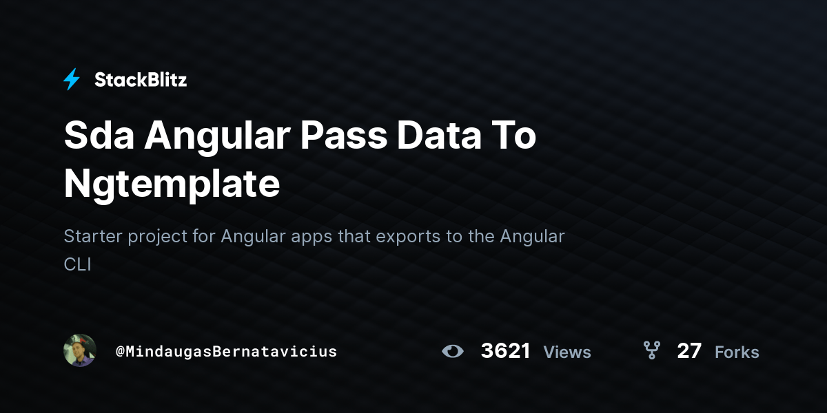 Sda Angular Pass Data To Ngtemplate StackBlitz