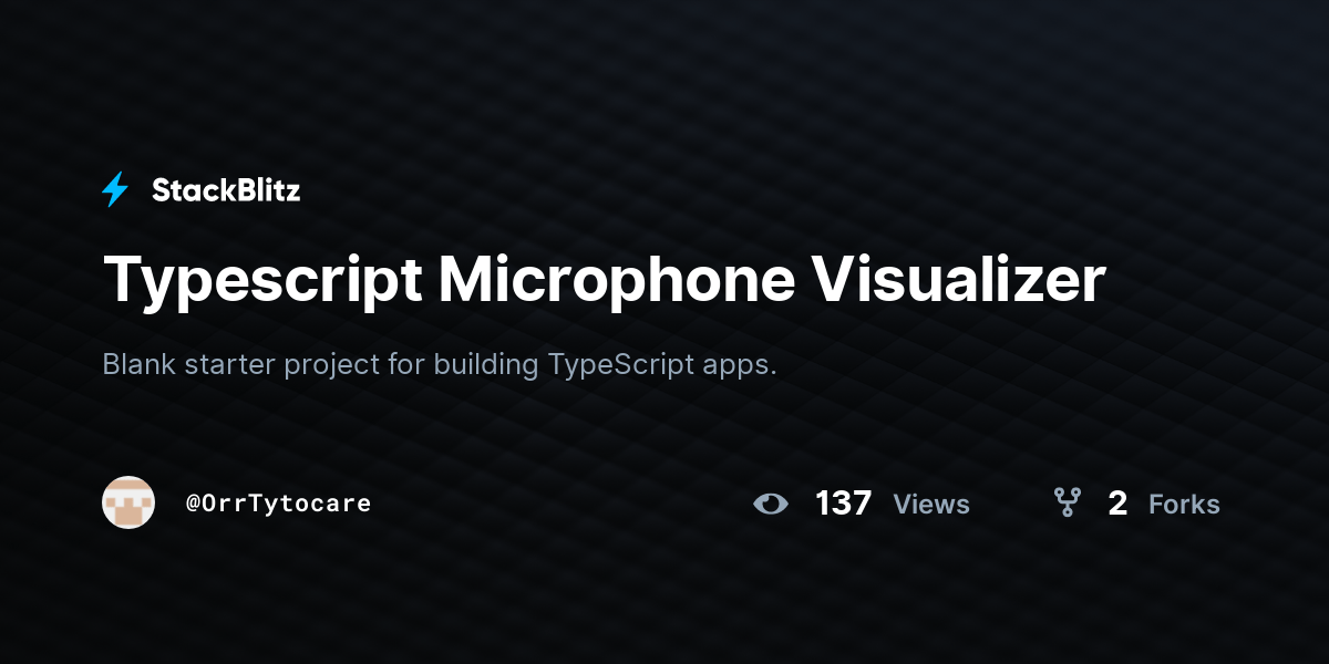 Typescript Microphone Visualizer StackBlitz
