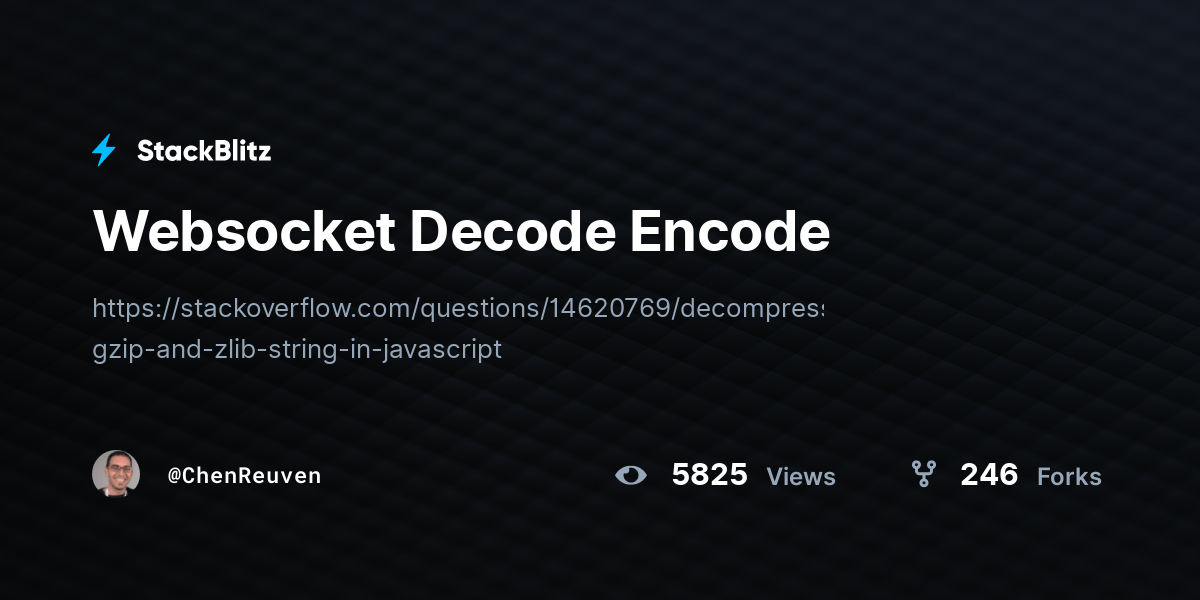 socket Decode Encode StackBlitz