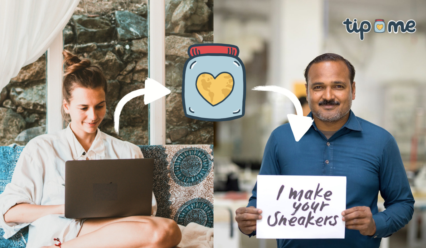 tip me Trinkgeld für die Produzenten Deiner Klamotten