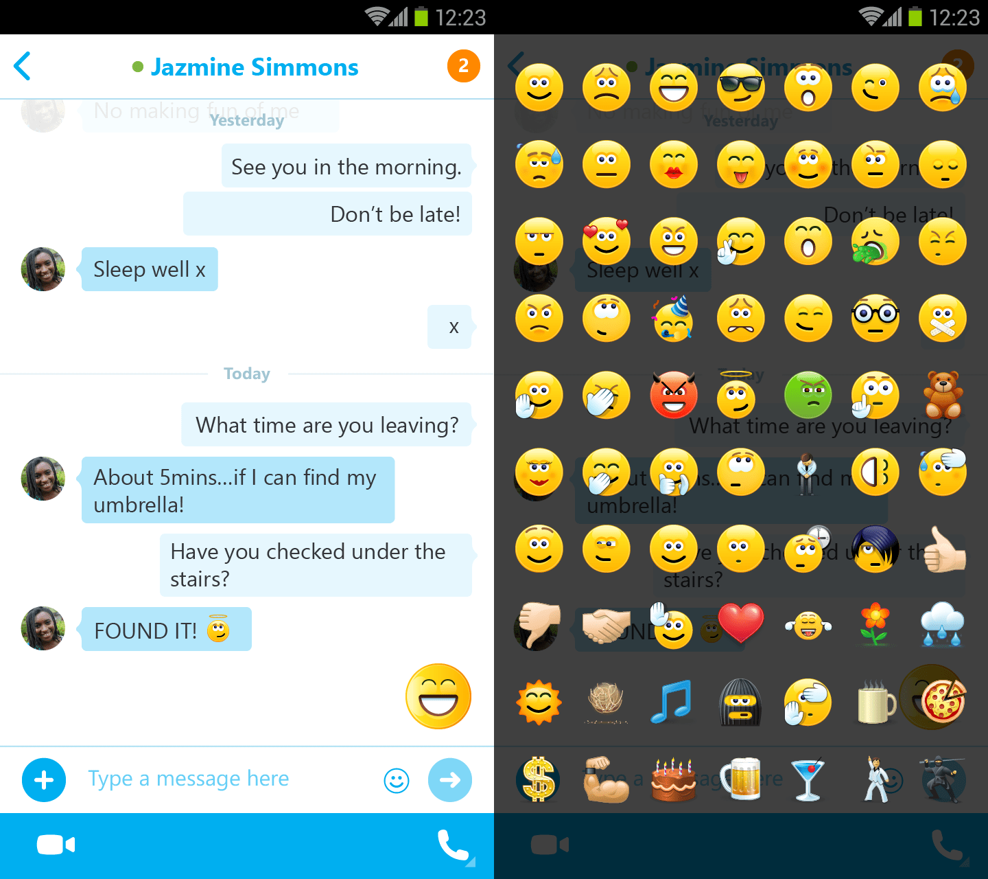 Skype For Android Gets New Chat Bubble Design And Emoji Design