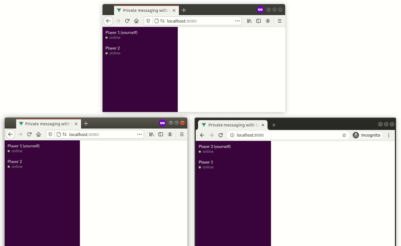 Private messaging Part IV Socket.IO