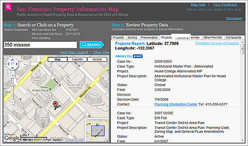 San Francisco Property Information Map Preview For The PluggedIn