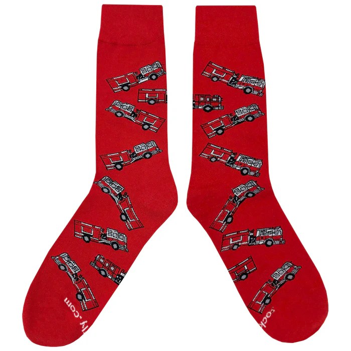 Fire Engine Socks - Fun and Crazy Socks at Sockfly.com
