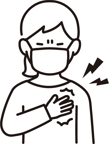 胸が苦しい女性 イラスト素材 [ 6118412 ] - フォトライブラリー Photolibrary 胸が苦しい女性のイラスト｜商用可・フリーイラスト素材｜ソコスト