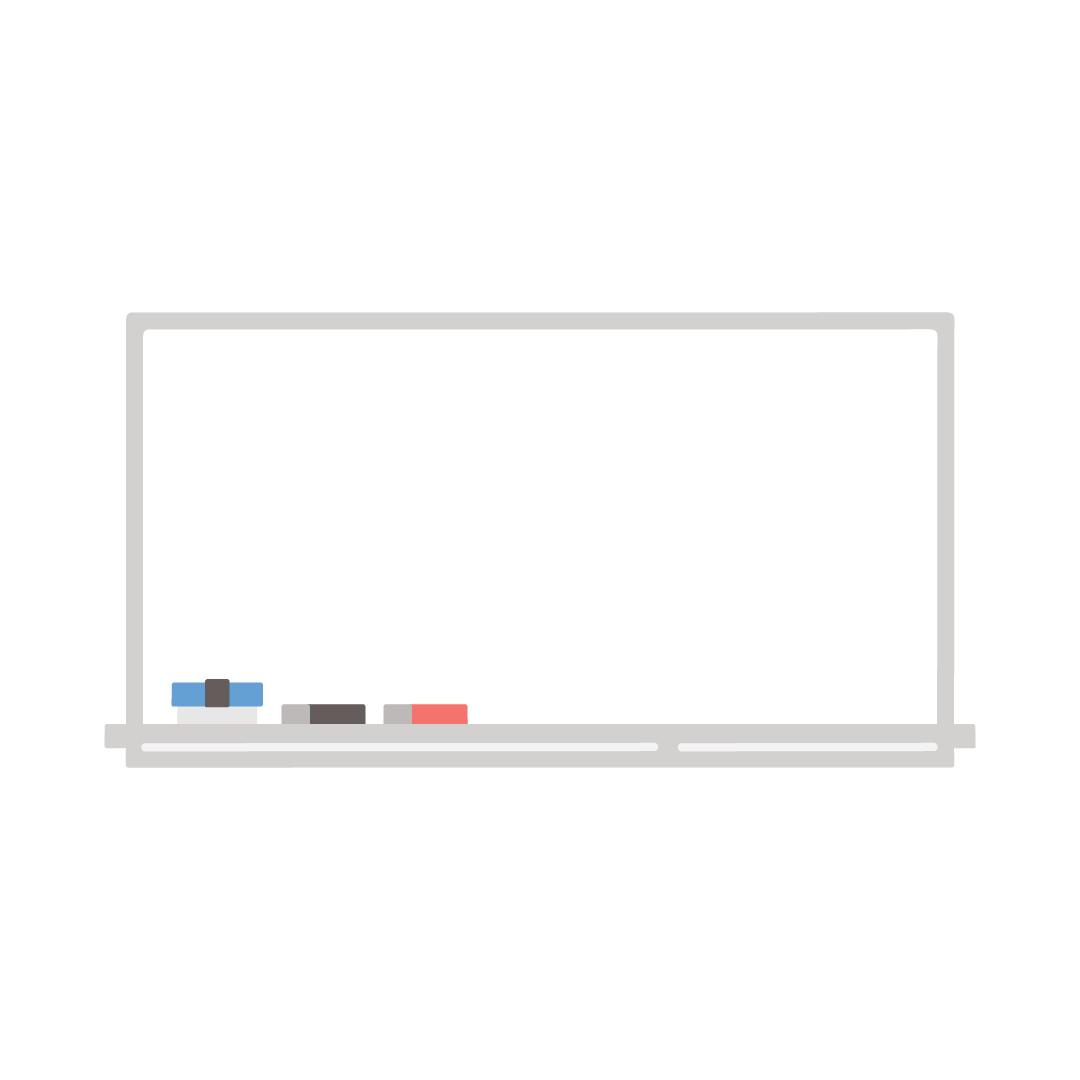 ホワイトボードのフレーム枠のイラスト｜フリーイラスト素材集 ソコスト
