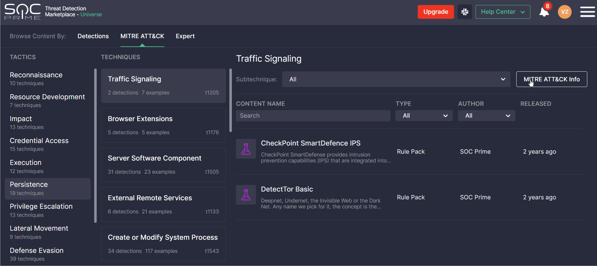 Threat Detection Marketplace Now Supports MITRE ATT&CK® Framework v9