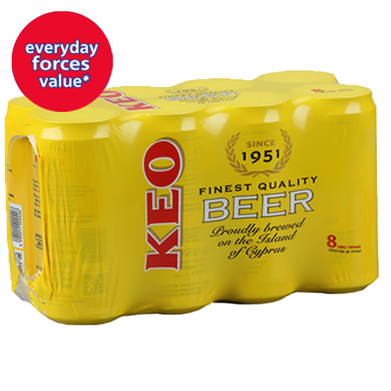 Keo Beer Cans 500ml Pack of 8