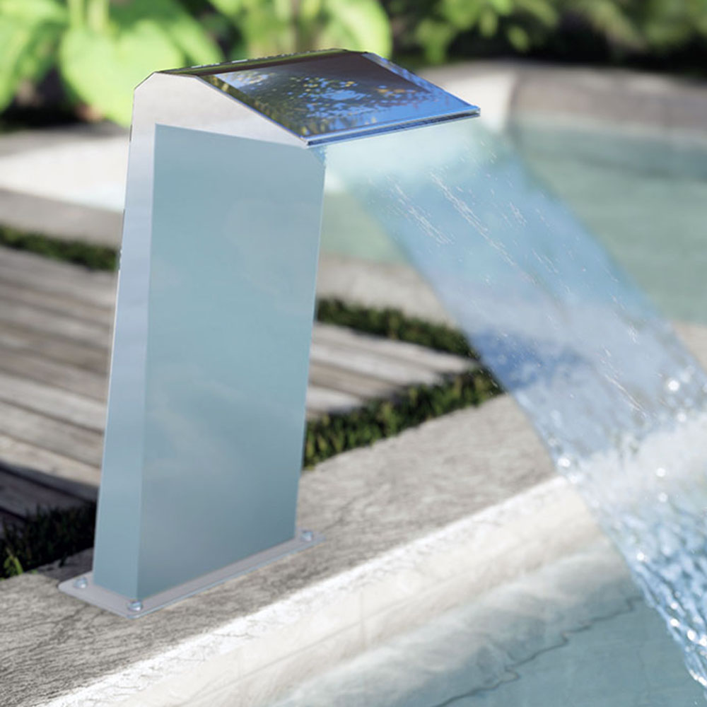 Waterfall for swimming pool in Stainless Steel Amazonas Sodramar