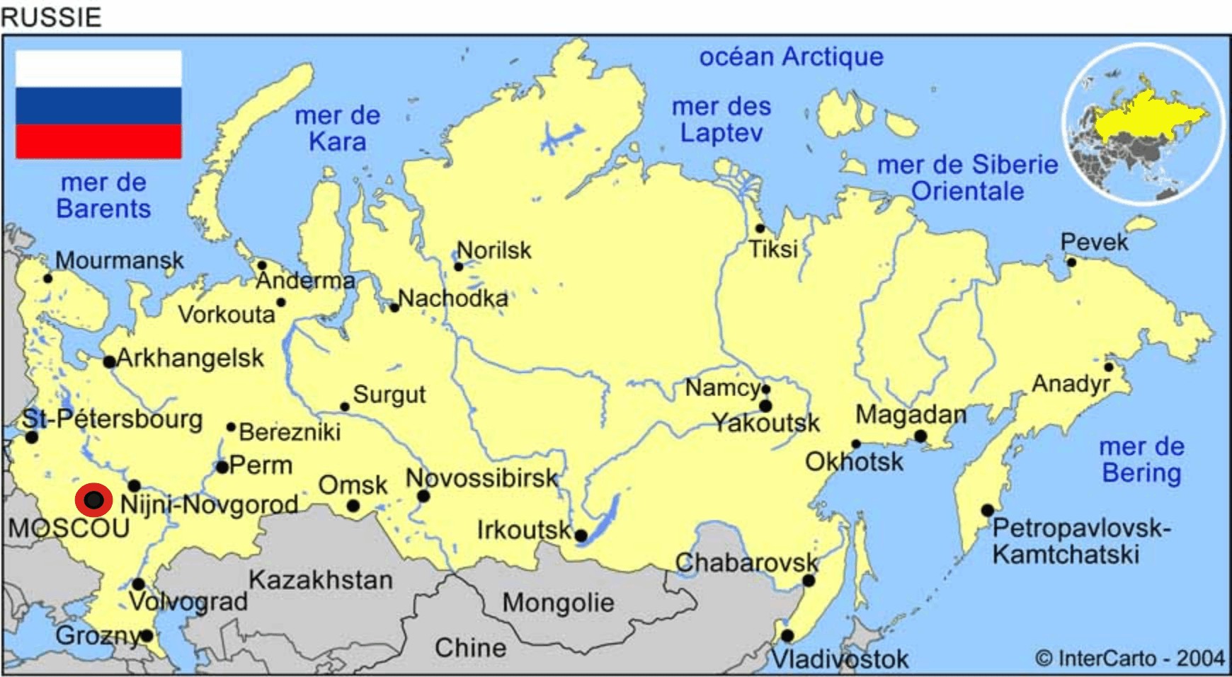 Pain Points De "Carte De La Russie En Français" Russie
