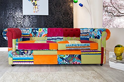 Invicta Chesterfield Sofa Patchwork bunt