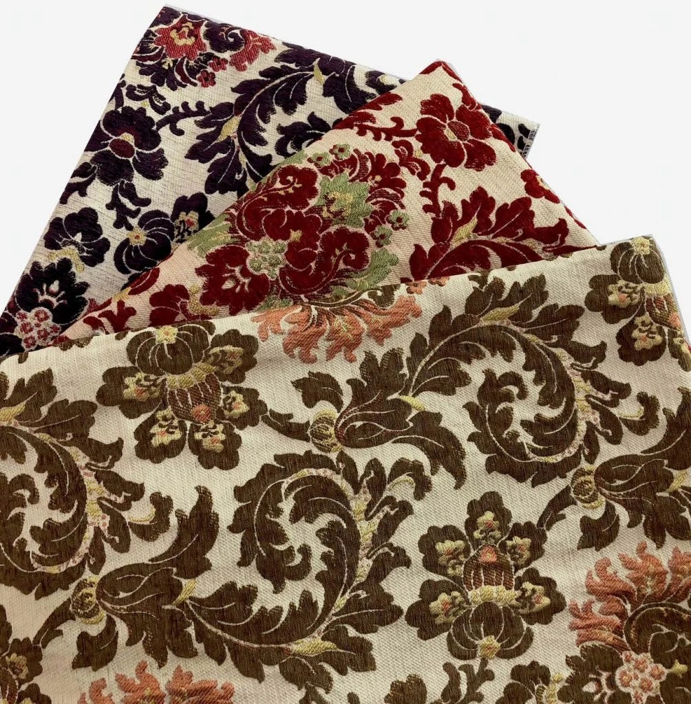 Vintage classical jacquard chenille fabric Sofa fabric manufacturer