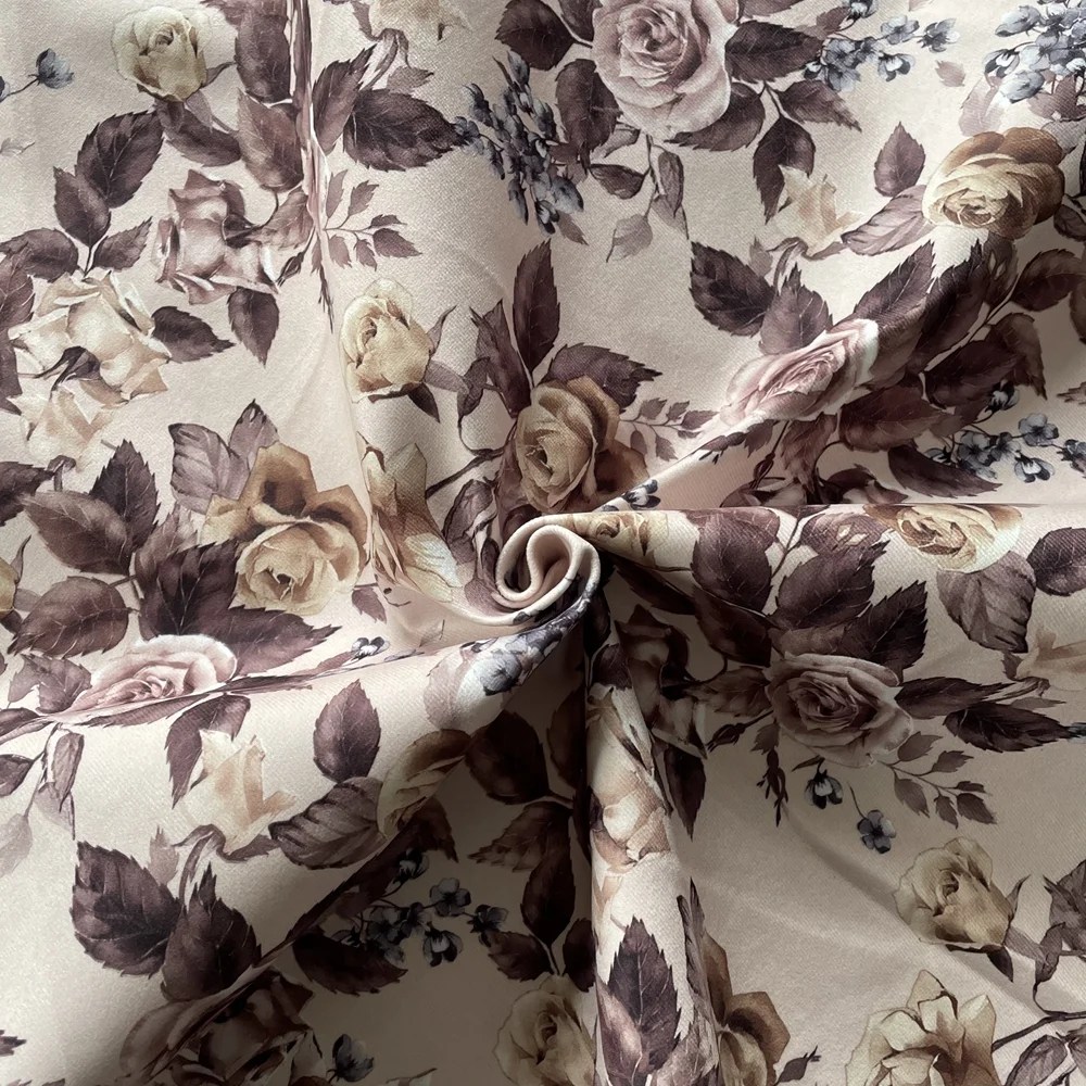 Floral pattern printed sofa upholstery velvet fabrics Sofa fabric