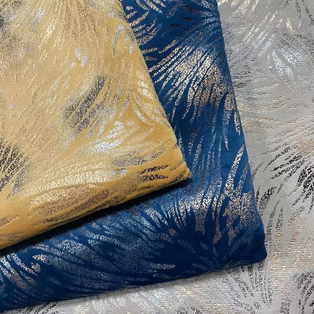 foil stamping sofa velvet fabrics with high quality Sofa