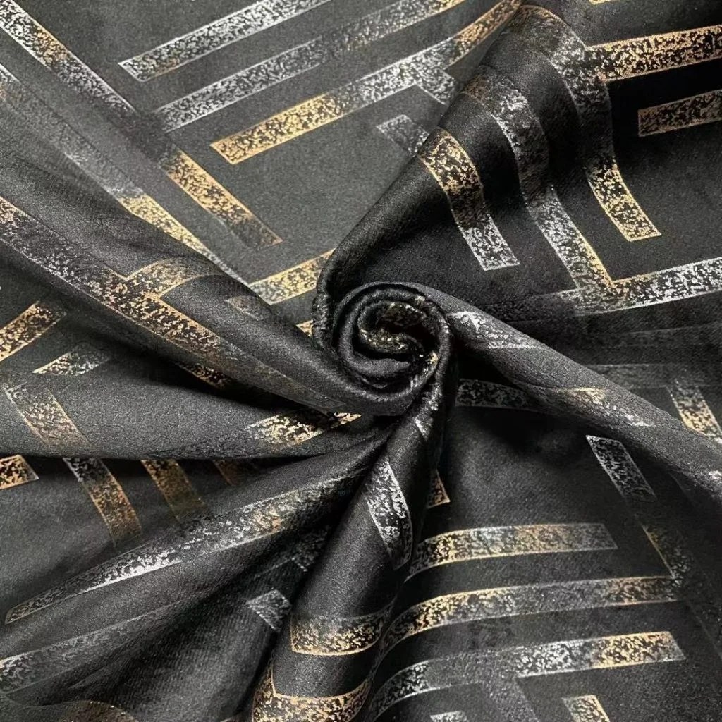 Most popular foil stamping sofa velvet fabrics wholesale Sofa fabric