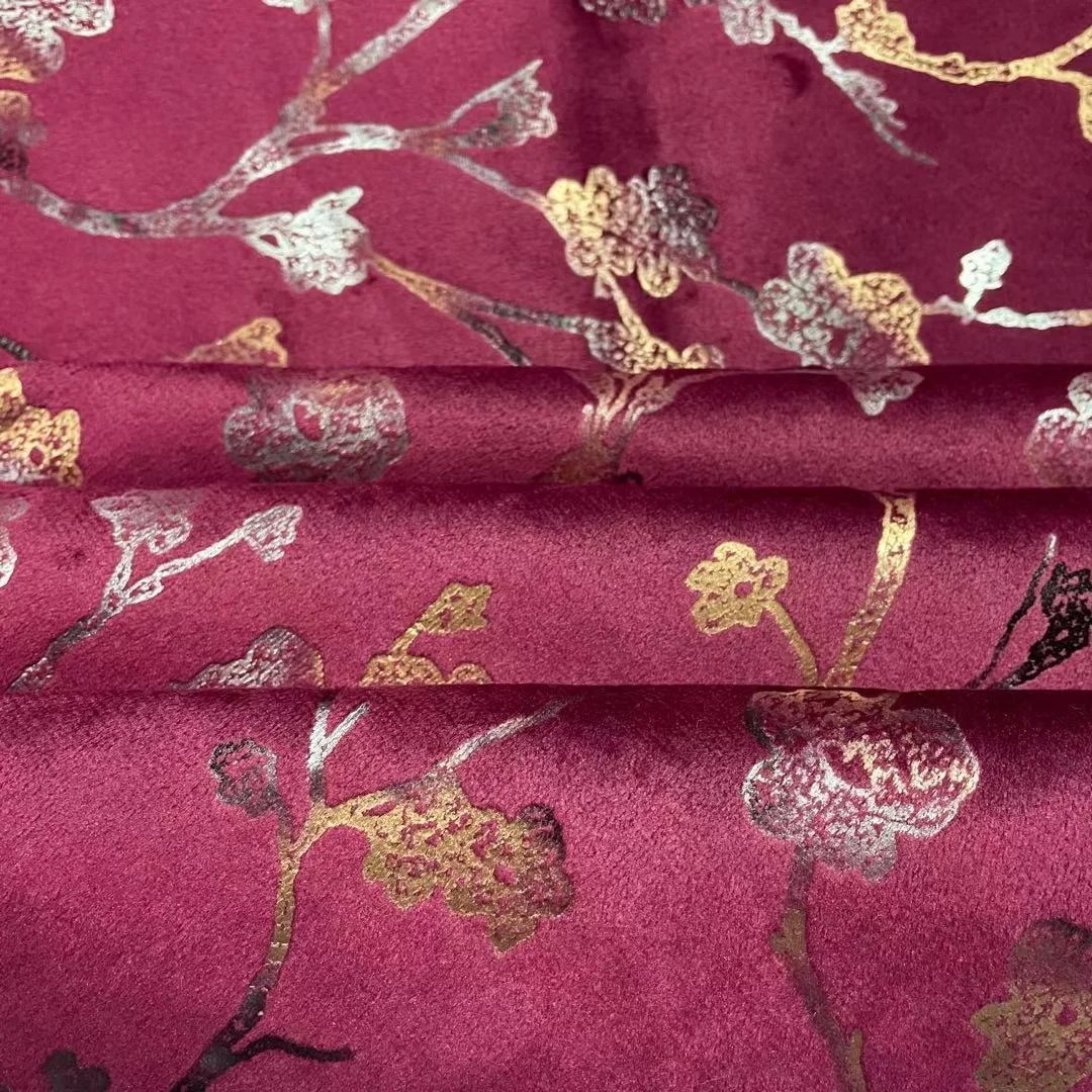 Superior foil stamping sofa velvet fabrics Sofa fabric manufacturer