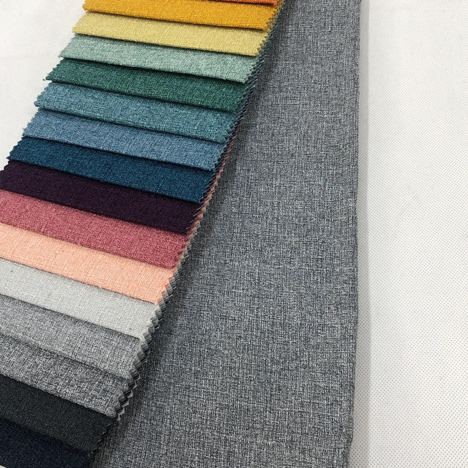 Good Quality Home Textile Yarn Dyed Sofa Soft Linen Woven Fabric Sofa