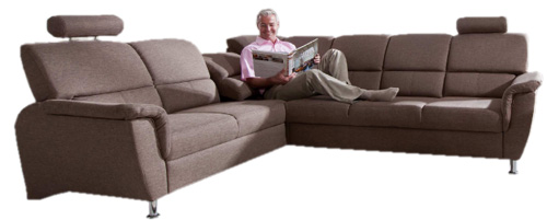 Das Ecksofa mit hoher Rückenlehne. Sofadepot