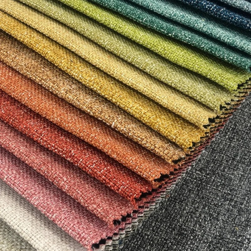 Polyester linen look furniture fabric Sofa Fabric Manufacturer And