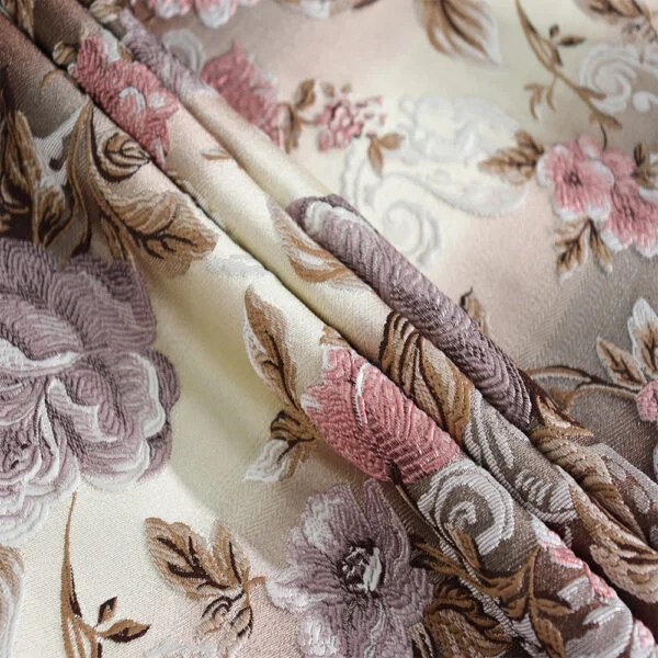 Lively flower pattern jacquard sofa fabric design suit for your home
