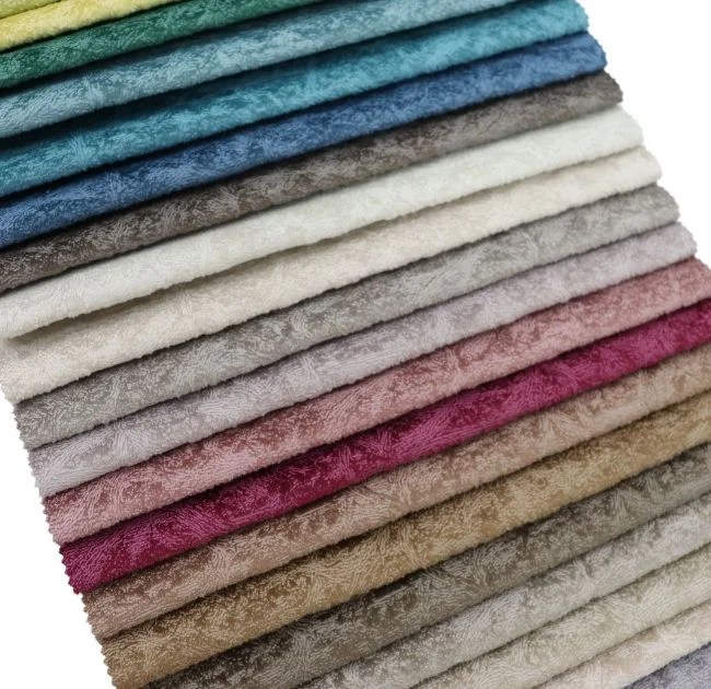 Home Textiles Factory Supply Sofa Upholstery Polyester Bronzing Velvet