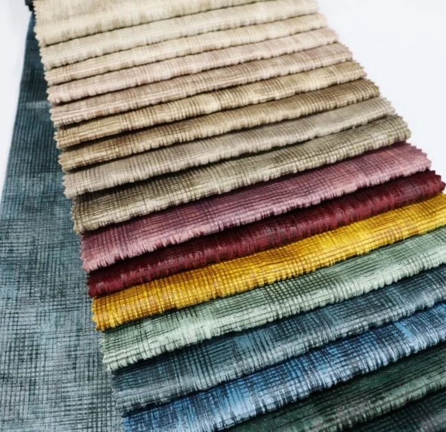 Free sample sofa bronzing velvet fabric with super nice looking and high quality Sofa Fabric