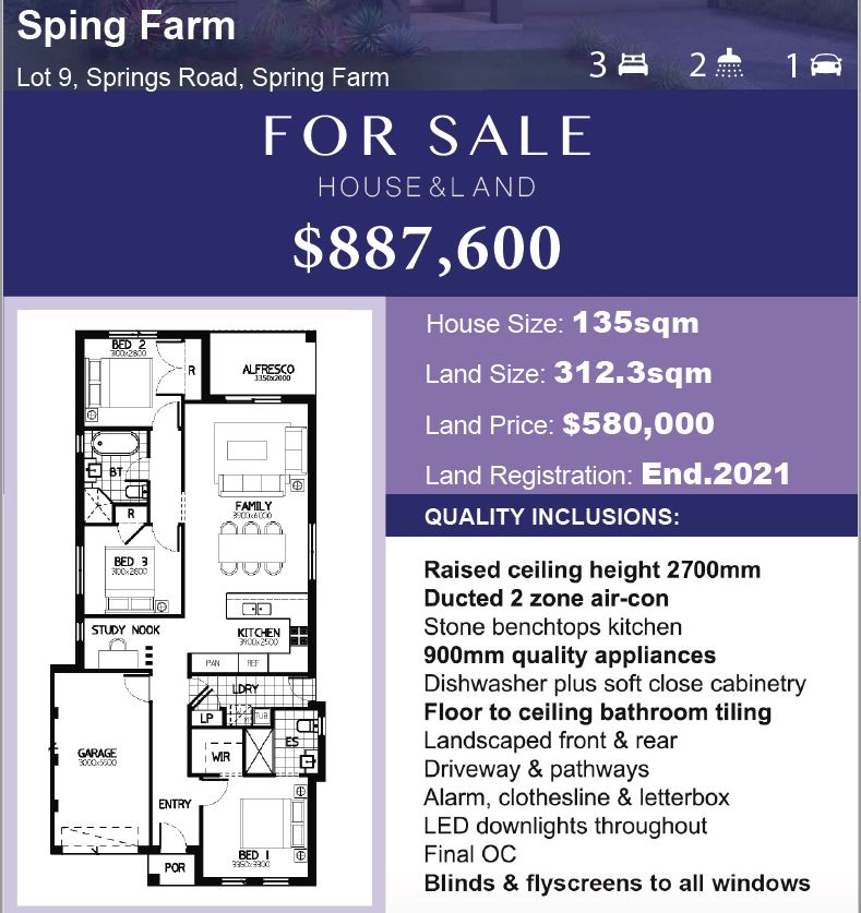 Spring farm house and land package sale 澳洲搜房