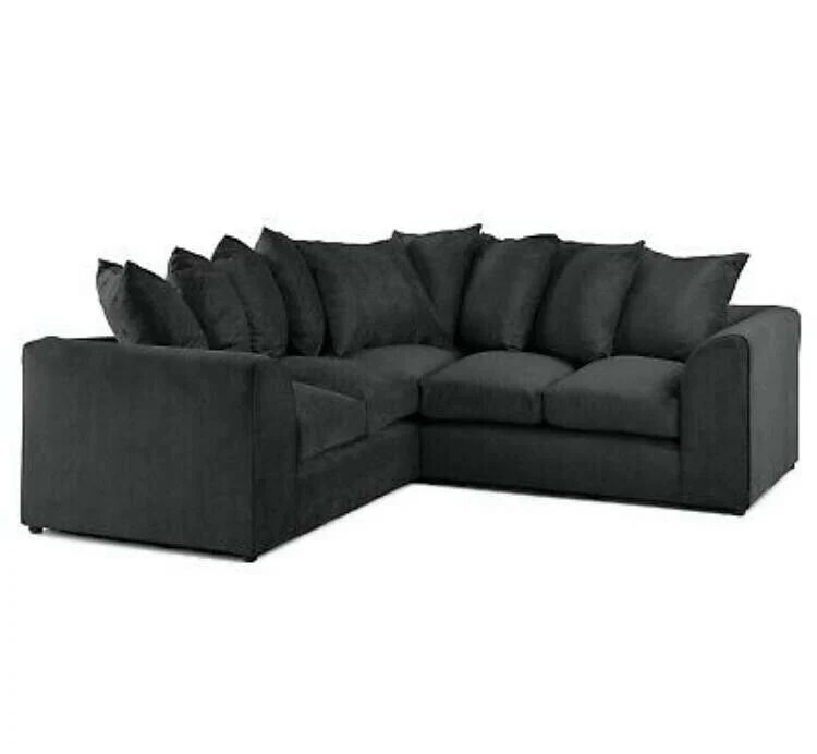 Black Plush Velvet Sofa sofapointukltd