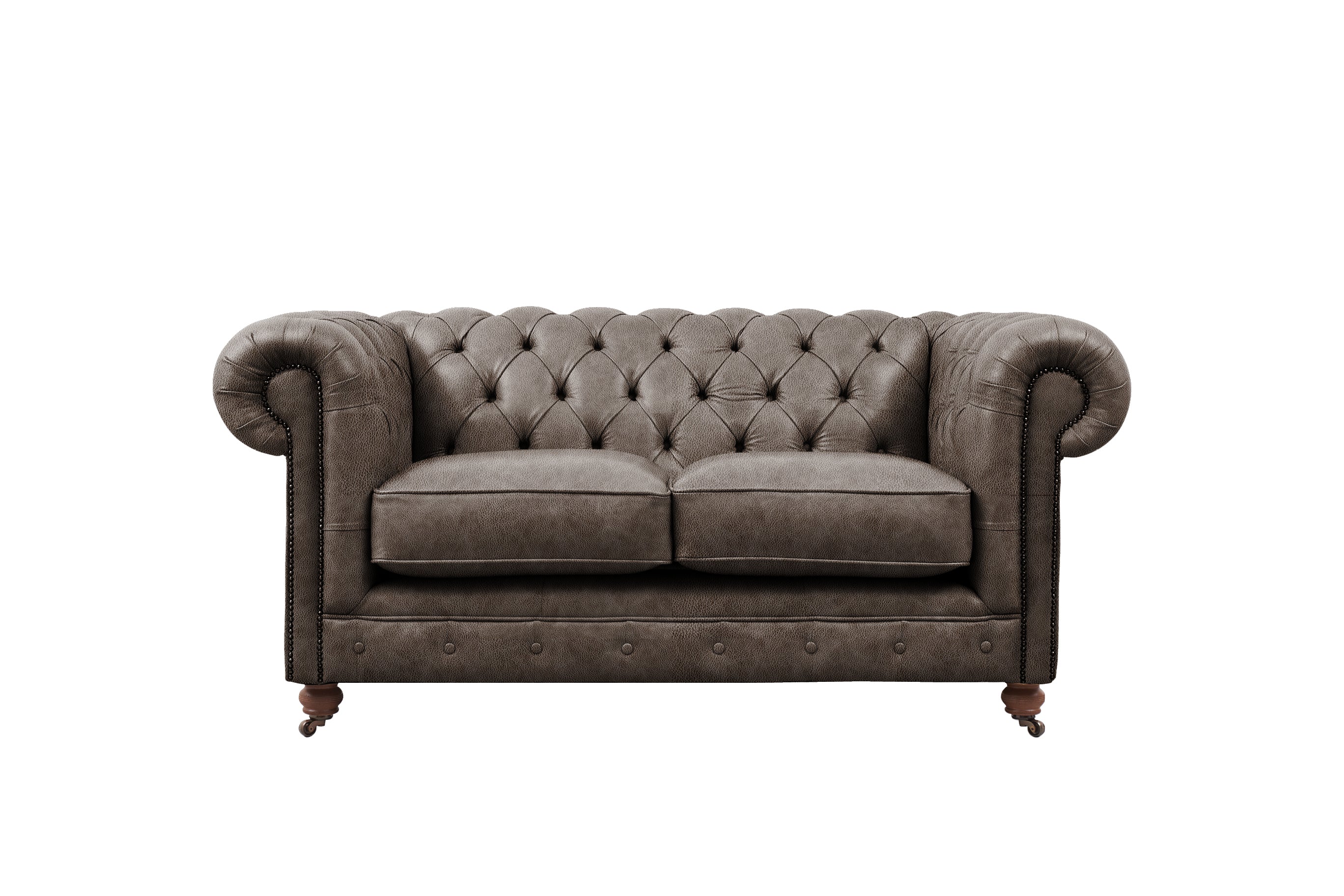 Grand Chesterfield 2 Seater Sofa Vintage Grey SofaSofa