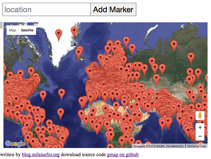 Dynamic google map markers via simple jSon file SofaSurfer