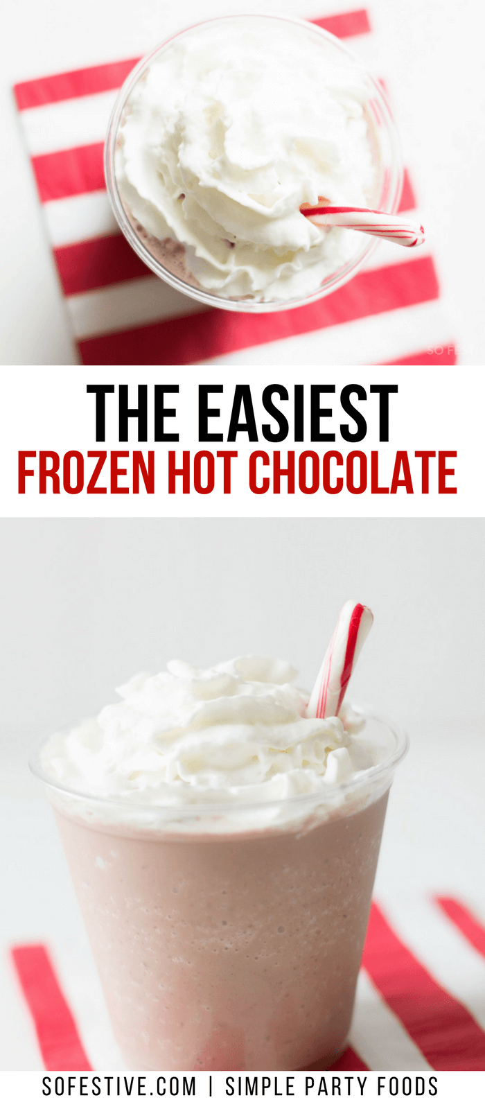 Easy Frozen Hot Chocolate 5 Minute Recipe! So Festive!
