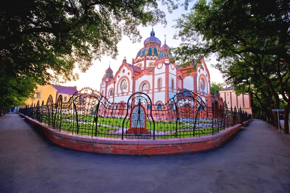 Serbia Subotica Subotica synagogue colorful morning view, Vojvodina region of Serbia
