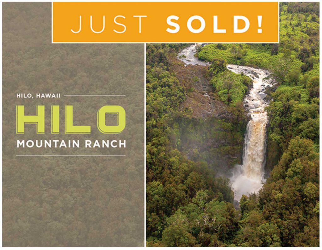 SOLD Hilo Mountain Ranch Sofos Realty Corporation