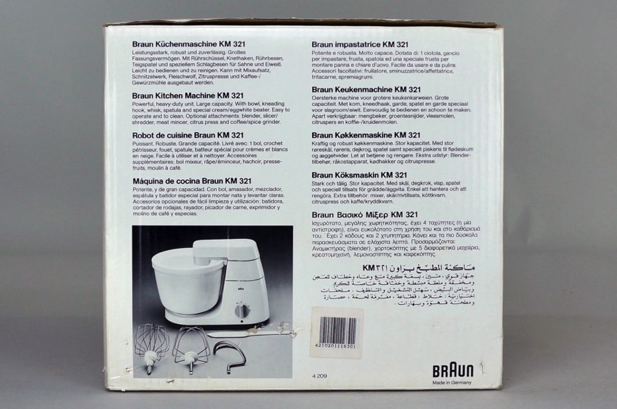 Braun Kitchen Machine KM 321 (1984) Soft Electronics