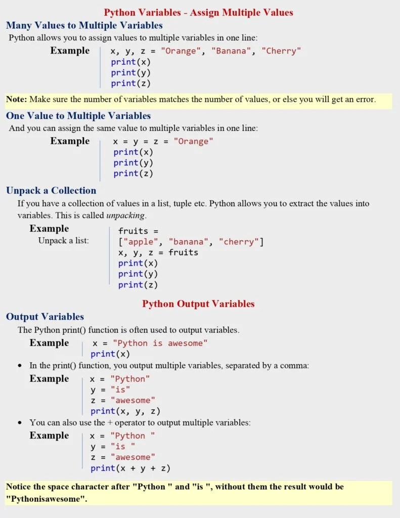Python From Scratch Lesson 2 Pdf (Python Variables) Connect 4 Programming