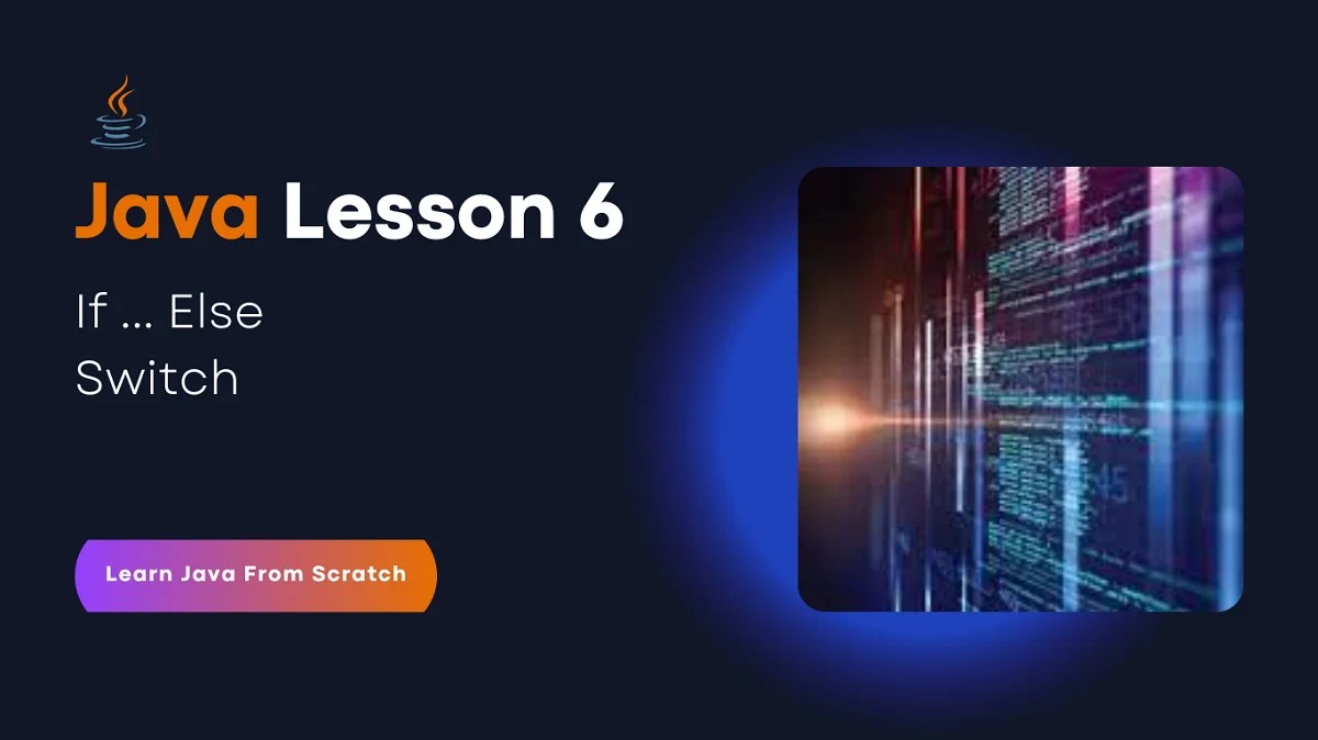 Java From Scratch Lesson 6 PDF (Java If Else and Switch) Connect 4 Techs