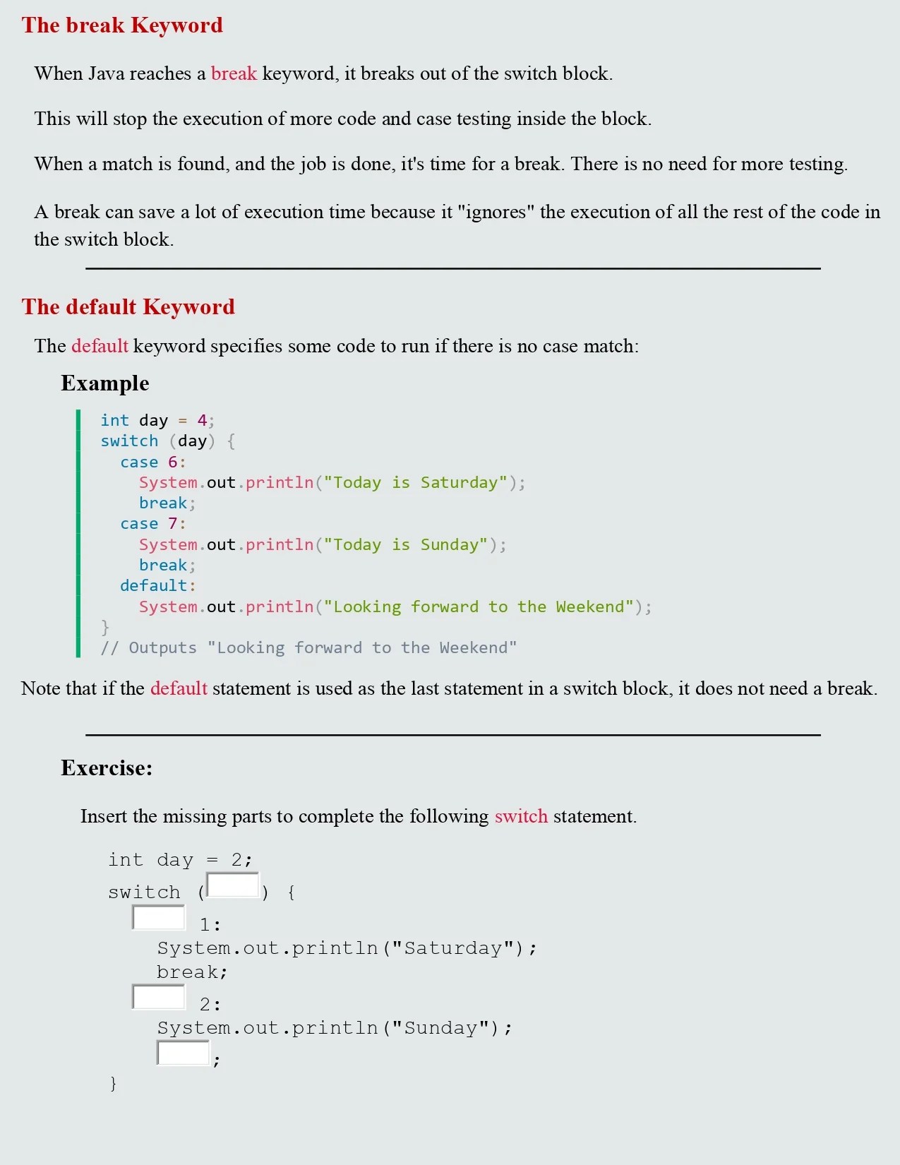 Java From Scratch Lesson 6 PDF (Java If Else and Switch) Connect 4 Techs