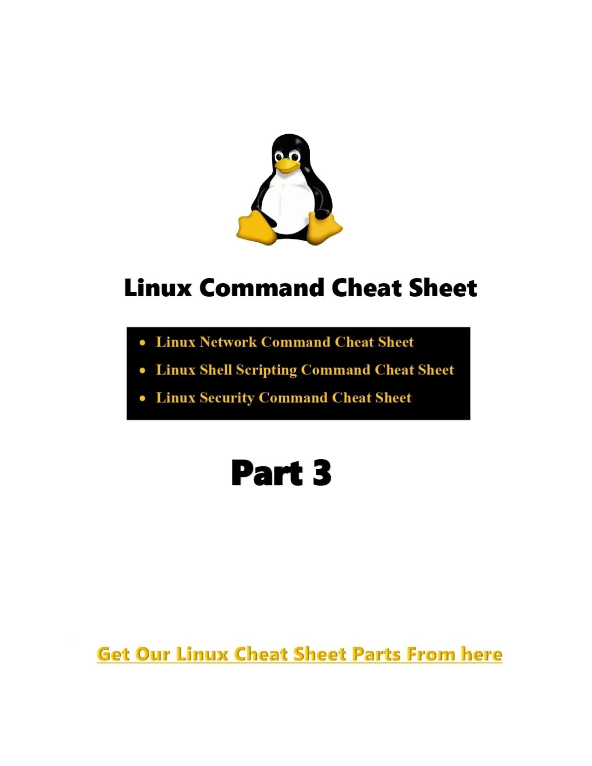 Linux Command Cheat Sheet Part 3 PDF Connect 4 Techs
