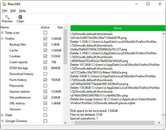 Скачать BleachBit 4.4.2 для Windows бесплатно