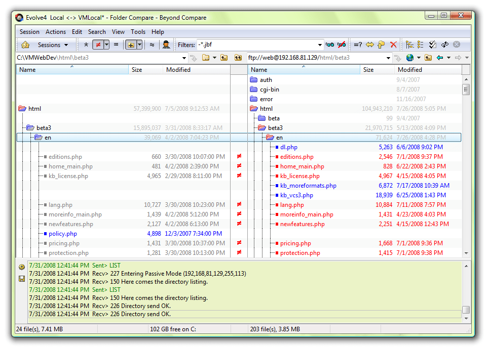 Скачать Beyond Compare 3.1.2.10221 для Windows бесплатно
