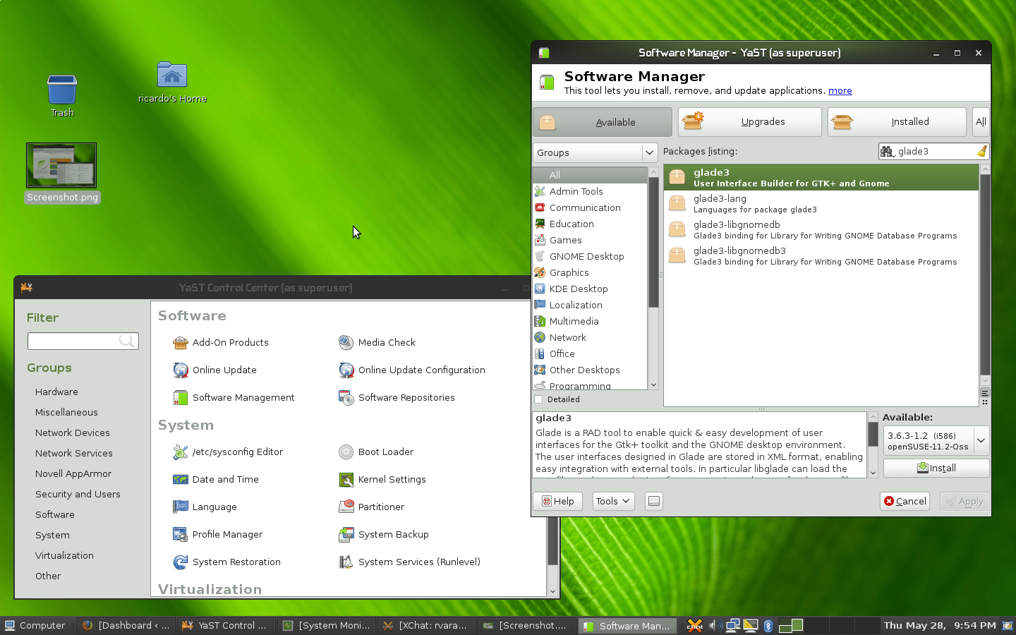 Opensuse gnome livecd build0260 i686 agnavil