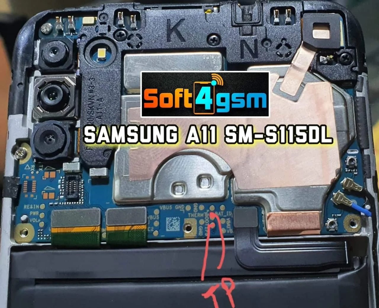 A11 SMS115DL Test Point SOFT4GSM