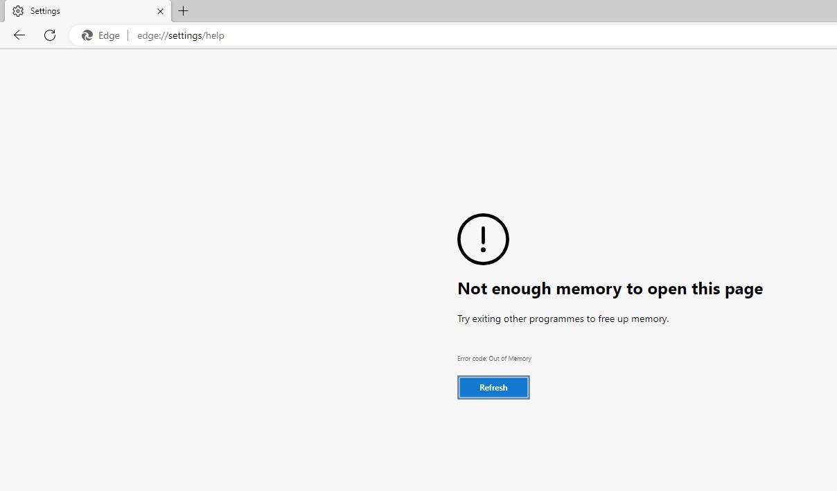 Microsoft Edgeで「not enough memory」エラーが発生し修正版が公開 ソフトアンテナ